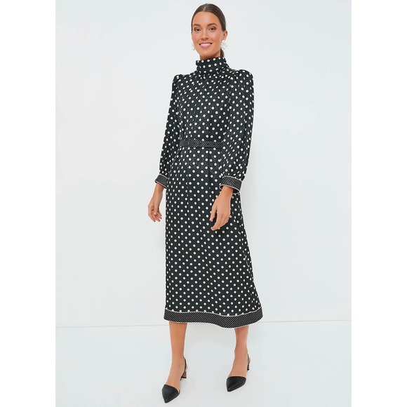 Tuckernuck Dresses & Skirts - TUCKERNUCK Black Polka Dot Faven Dress NWOT Size Small